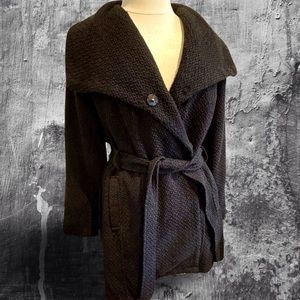Steve Madden Hooded Wool Coat Women’s Size 3x Black NWT